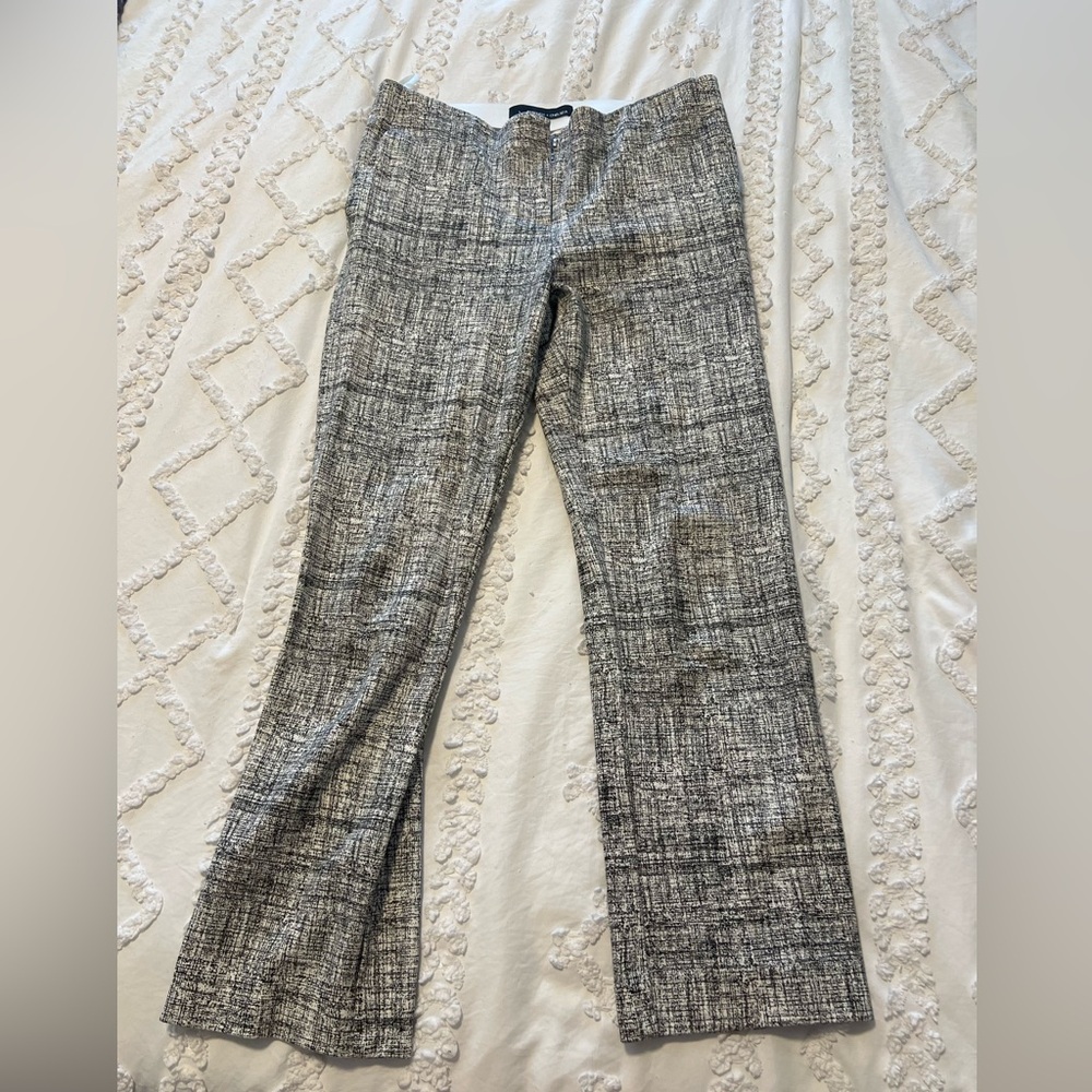 Chic Monochrome Tweed Pants